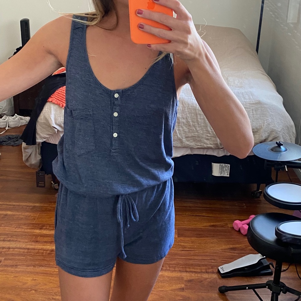 c&c navy romper